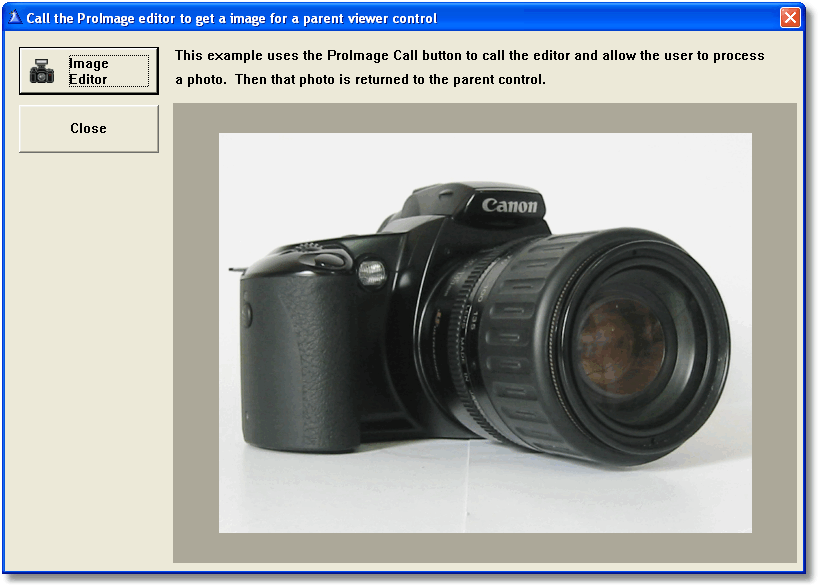 The captured image back in the parent control The captured image back in the parent control